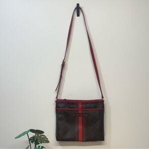 COACH Signature Varsity Stripe File Crossbody Bag